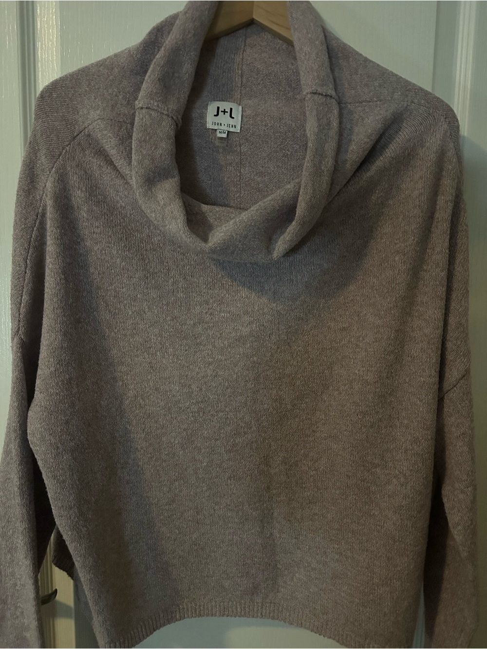 John + Jenn Cowl Neck Sweater in Dusty Mauve
